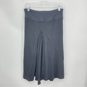 KOAN Wool midi Skirt in Grey Black Size 6 pleated